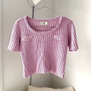 MARYAM NASSIR ZADEH MZN Lilac Knit Sweater Top XS